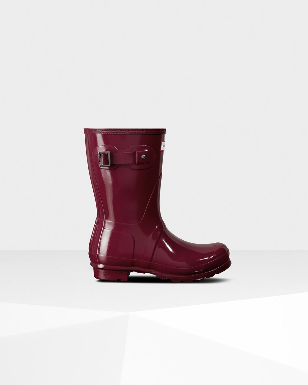 Women Hunter Original Gloss | Short Rain Boots Claret/Red | NZ-13980-TQRS